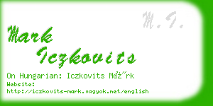 mark iczkovits business card